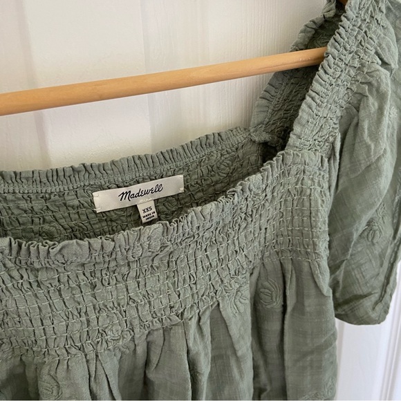 Madewell Square-Neck Smocked Top in Dotted Vines - Picture 5 of 7